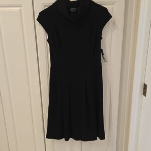 American Living Black Cowl-Neck Cap-Sleeve Midi Dress - Classic Black